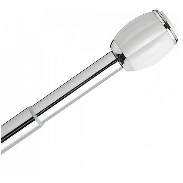 Карниз для ванной комнаты Chrome/White 104-190 см, материал - нержавеющая сталь+полистоун, Carnation Home Fashions, США, TSR-CR/21 - изобр. 7