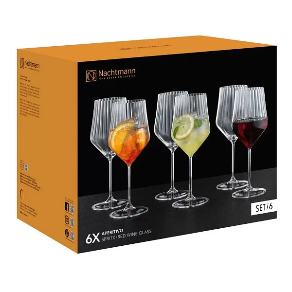 Набор из 6 бокалов для красного вина и коктейлей Aperitivo 640 мл, хрусталь, Nachtmann, Германия, 105996 - изобр. 10