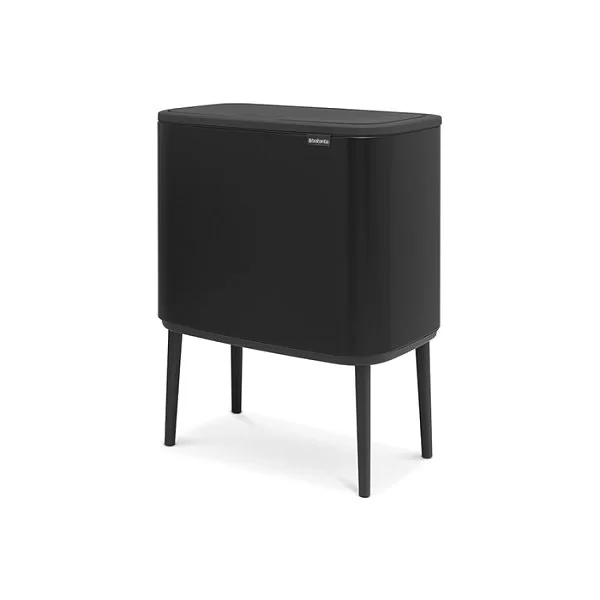 Мусорный бак 2 секции 11+23л, черный матовый, Brabantia, 316203 - изобр. 8