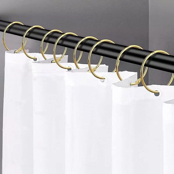 Набор из 12 крючков для шторки &quot;O&quot; Type Hooks Brass 5,5х5,5 см, металл, Carnation Home Fashions, США, SLM-O/64 - изобр. 12
