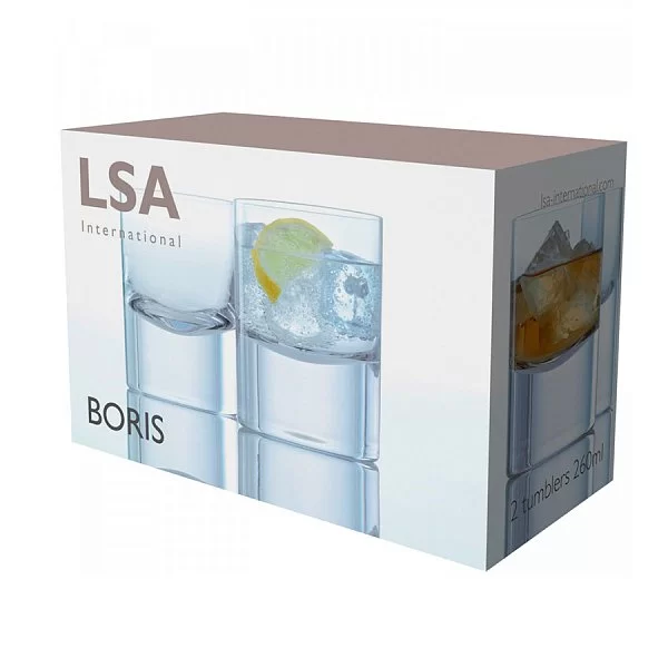 Набор из 2 стаканов для виски Boris 250 мл, выдувное стекло, LSA international, Великобритания, G008-09-992 - изобр. 10