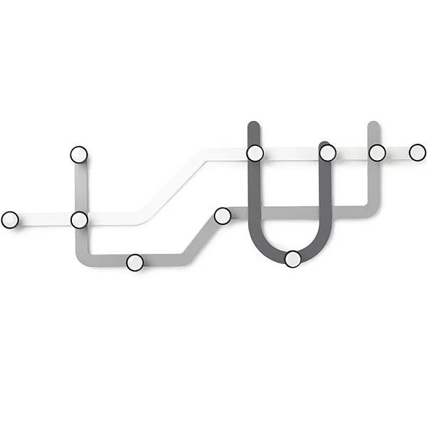 Вешалка Subway 21x57x3 см, материал металл + полипропилен, цвет серый, Umbra, Канада, 318187-023 - изобр. 7