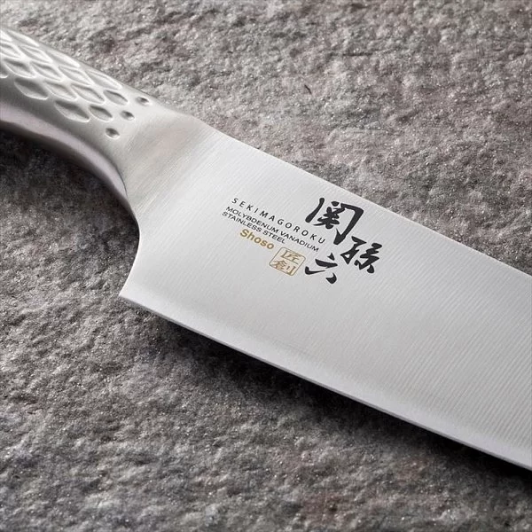Нож кухонный поварской Santoku длина лезвия 14,5 см, сталь DSR1K6, Kai, Япония, KAI-AB-5162 - изобр. 9