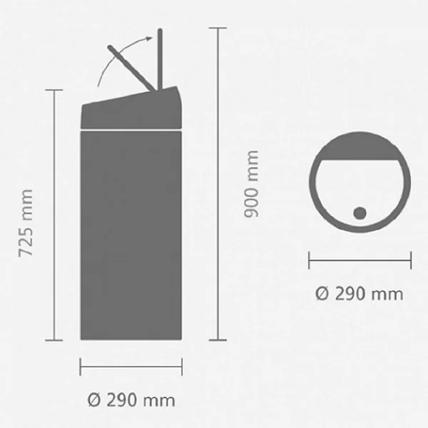 Мусорный бак TOUCH BIN 30 л цвет розовый, материал нержавеющая сталь, Brabantia, 481987 - изобр. 11