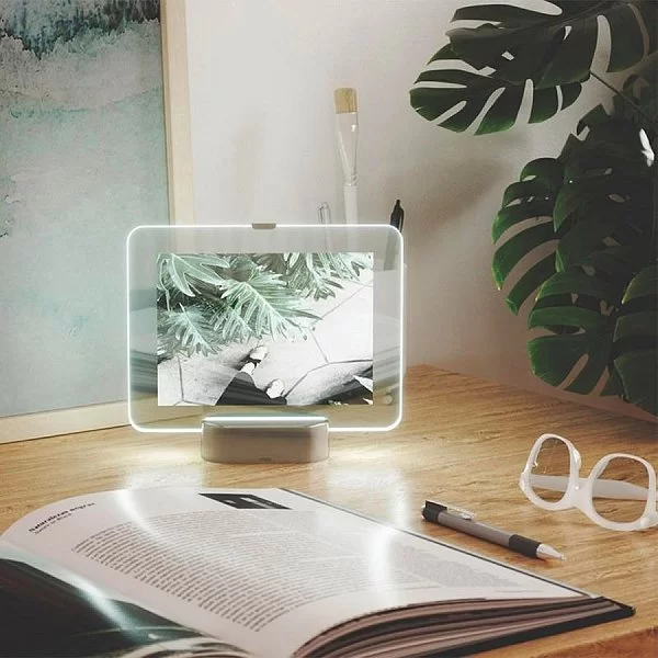 Фоторамка с подсветкой GLO 13х18 см, цвет металлик, материал стекло + металл + LED-лампы, Umbra, Канада, 1010233-410 - изобр. 12