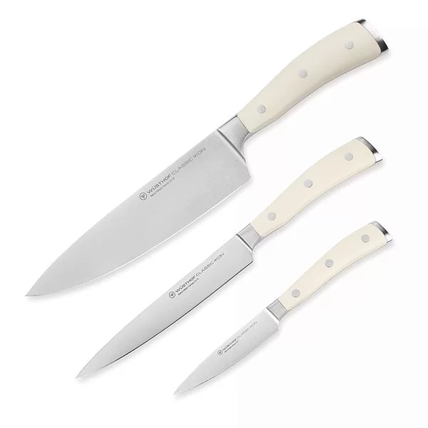 Набор кухонных ножей "поварская тройка" Ikon Cream White, Wusthof, Германия, 1120460303 - изобр. 7