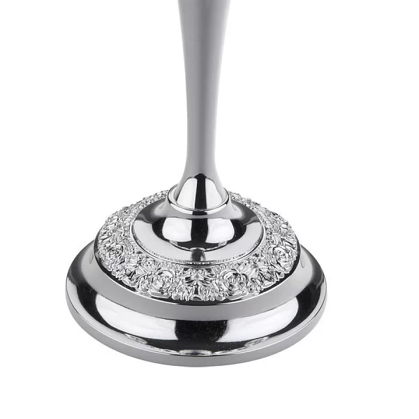 Канделябр 3-х рожковый с посеребрением 25 см, нержавеющая сталь с посеребрением, Queen Anne, Великобритания, QA-0/8203 - изобр. 9