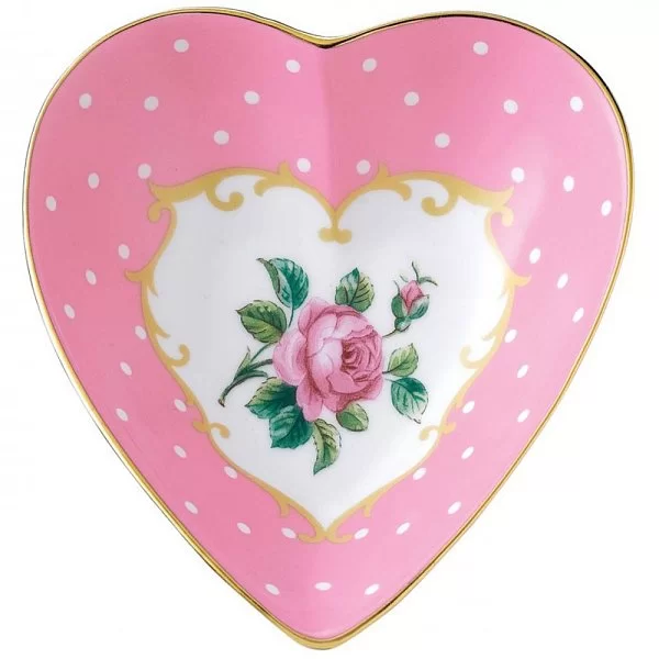 Блюдо в форме сердца Cheeky Pink 16x14x5 см, материал фарфор, Royal Albert, Великобритания, INTEGW26731 - изобр. 7