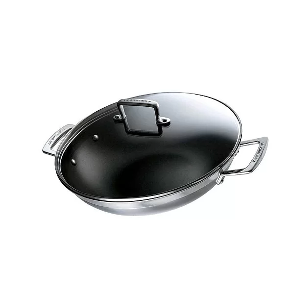 Сковорода-вок с антипригарным покрытием 30 см, материал нержавеющая сталь, Le Creuset, Франция, 96201130001000 - изобр. 8