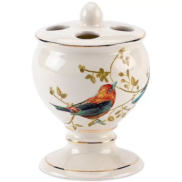 Стакан для зубных щеток Gilded Birds материал керамика, 8х8х13 см, Avanti, США, 11984B - изобр. 7