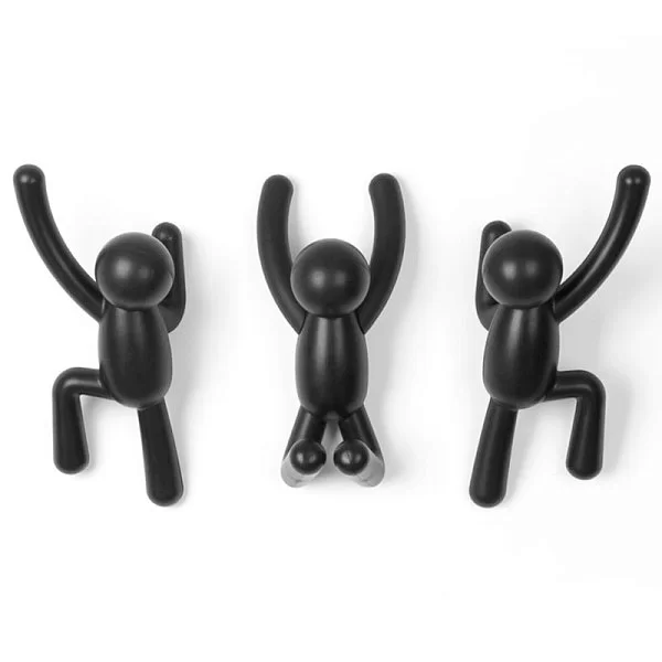 Вешалки-крючки Buddy 3шт, цвет черный, материал пластик, Umbra, Канада, 318165-040 - изобр. 7