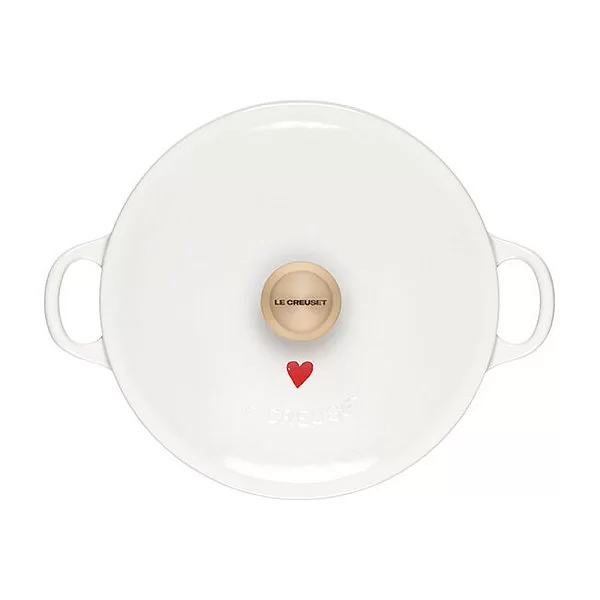 Казан La Marmite Hearts 22 см, объем 2,6 л, материал чугун, цвет белый, Le Creuset, Франция, 21074228451449 - изобр. 10