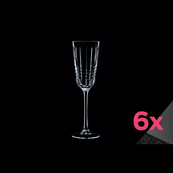 Набор из 6 хрустальных фужеров Rendez-Vous для шампанского Rendez-Vous 170 мл, Cristal d’Arques, Франция, Q4351 - изобр. 9