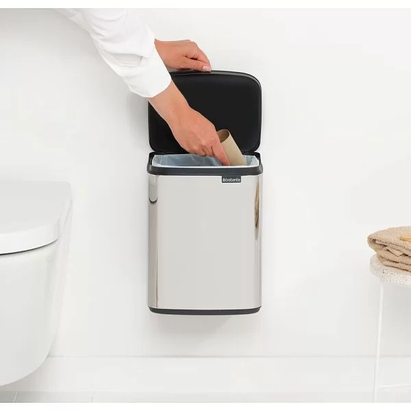 Мусорный бак Bo 7 л, 32x24x21 см, нержавеющая сталь, цвет стальной глянцевый, Brabantia, Бельгия, 222948 - изобр. 10