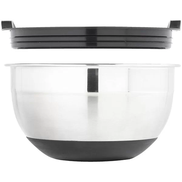 Набор из 3-х антискользящих мисок с крышками материал нержавеющая сталь + силикон, Mastrad, Франция, F29253 - изобр. 10