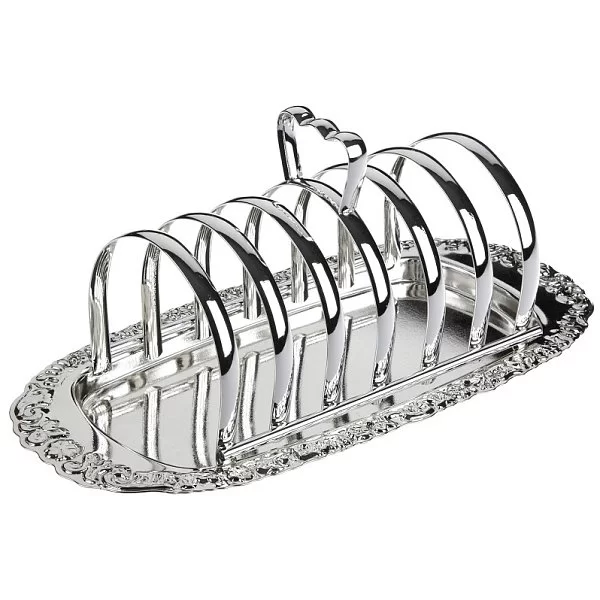 Подставка для тостов с посеребрением, длина 22 см, нержавеющая сталь, Queen Anne, Великобритания, QA-0/5888/2 - изобр. 7