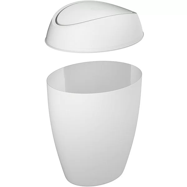 Корзина для мусора с крышкой Twirla 9 л, 22x36x26 см, материал полипропилен, цвет белый, Umbra, Канада, 1012978-661 - изобр. 11