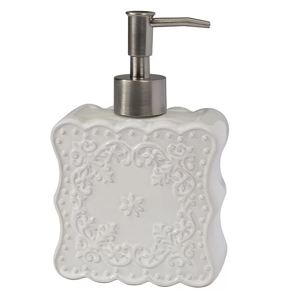 Дозатор для жидкого мыла Ruffles 16,5х10,5х5 см, материал керамика, Creative Bath, США, RUF59WH - изобр. 7