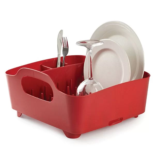 Сушилка для посуды Tub 36,8х32х18 см, материал пластик, цвет красный, Umbra, Канада, 330590-505 - изобр. 9