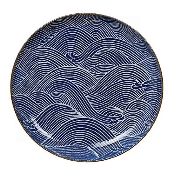 Тарелка десертная Seigaiha 15,7 см фарфор, цвет темно-синий, Tokyo Design, Япония, 14156 - изобр. 7