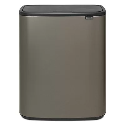 Мусорный бак 2-х секционный Touch Bin Bo объем 30 + 30 л, 54,5x31,2x65,6 см, нержавеющая сталь, цвет стальной матовый, Brabantia, Бельгия, 221422 - изобр. 52