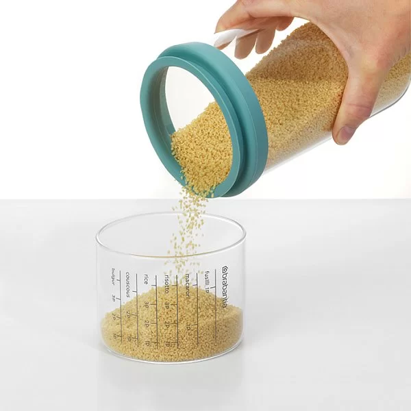 Банка с мерным стаканом 1л, мятный, Brabantia, 290244 - изобр. 15