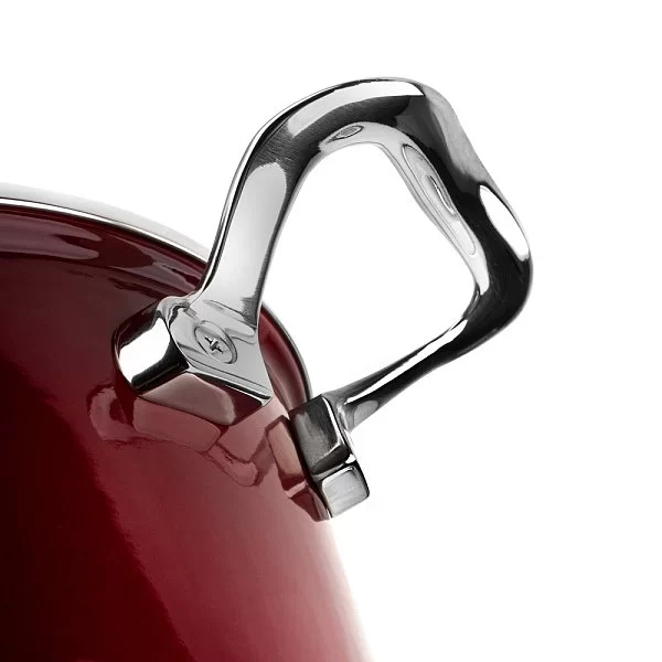 Кастрюля эмалированная высокая 6,1 л со стеклянной крышкой, диаметр 24 см, нержавеющая сталь, цвет бордовый, Kochstar, Германия, 33603024 - изобр. 9