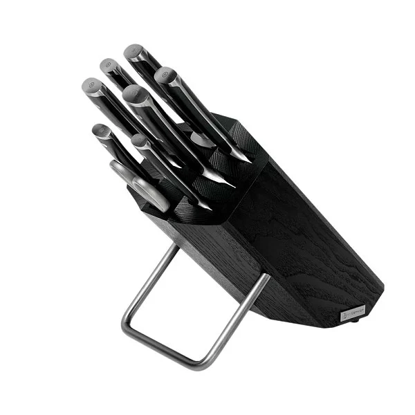Набор из 6 кухонных ножей с мусатом и ножницами на деревянной подставке, сталь X50CRMOV15, Wuesthof, Германия, 1090370801 - изобр. 8