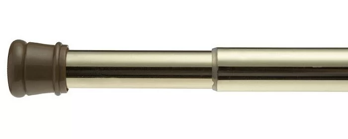 Карниз для ванной комнаты Standard Tension Rod Brass 104-190 см, материал - нержавеющая сталь, Carnation Home Fashions, США, TSR-64 - изобр. 7
