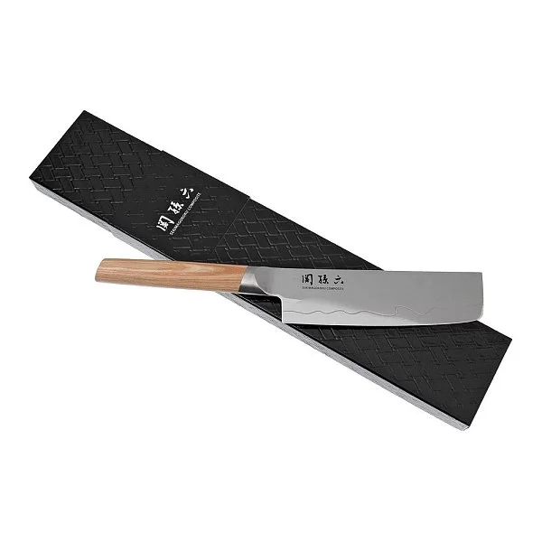 Нож кухонный для резки овощей Nakiri длина лезвия 16,2 см, сталь VG-MAX and SUS 420J2 Composite, Kai, Япония, MGC-0428 - изобр. 12