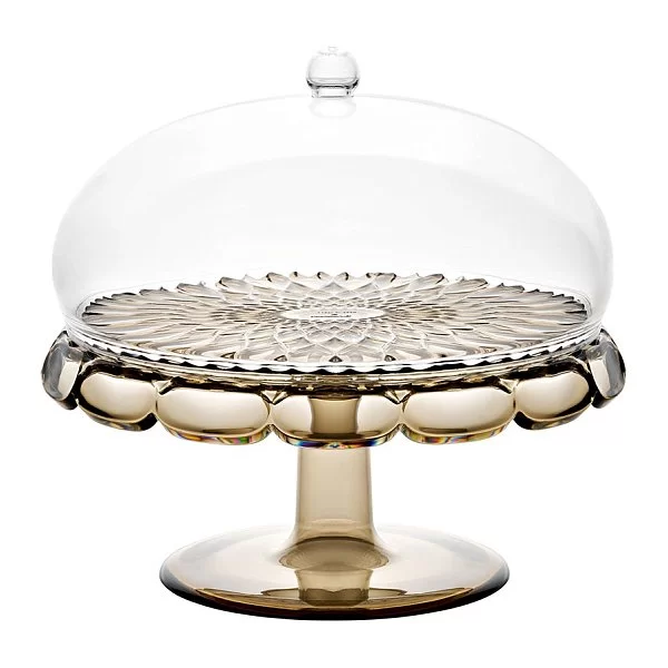 Блюдо для торта с крышкой Vanity 30 см, акриловое стекло, цвет коричневый, Guzzini, Италия, 131901STE282 - изобр. 7