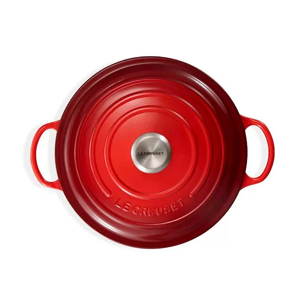 Казан La Marmite с крышкой 32 см, объем 7 л, материал чугун, цвет вишневый, Le Creuset, Франция, 21114320600430 - изобр. 8