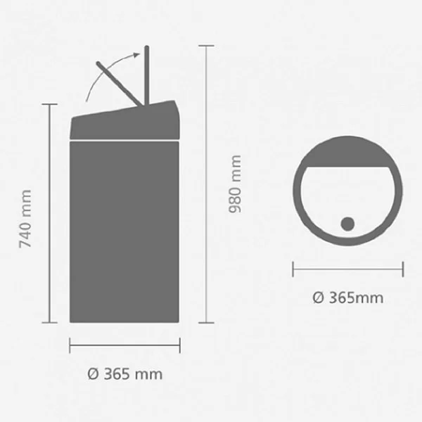 Мусорный бак TOUCH BIN 45 л цвет розовый, материал нержавеющая сталь, Brabantia, 481963 - изобр. 12