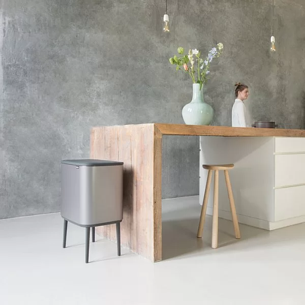 Мусорный бак 2 секции 11+23л, платиновый, Brabantia, 316142 - изобр. 13