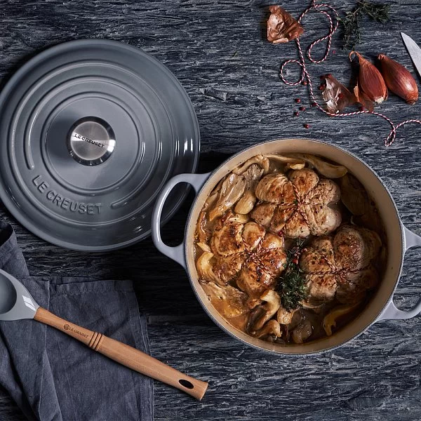 Кастрюля круглая 22 см, объем 3,3 л, материал эмалированный чугун, цвет серый, Le Creuset, Франция, 21177225412430 - изобр. 11