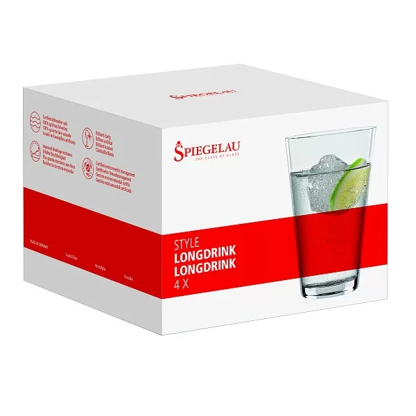 Набор стаканов для коктейлей Style Longdrink 450 мл, 4 шт, хрустальное стекло, Spiegelau, 4670189 - изобр. 8