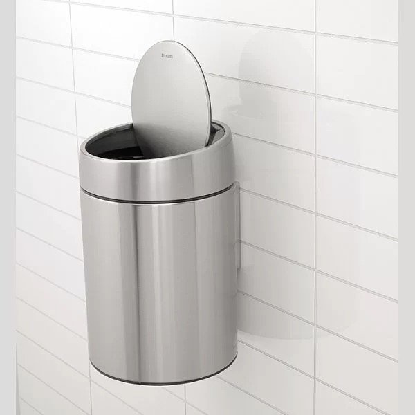 Мусорный бак настенный Slide Bin, 5л, стальной матовый, Brabantia, 477546 - изобр. 12
