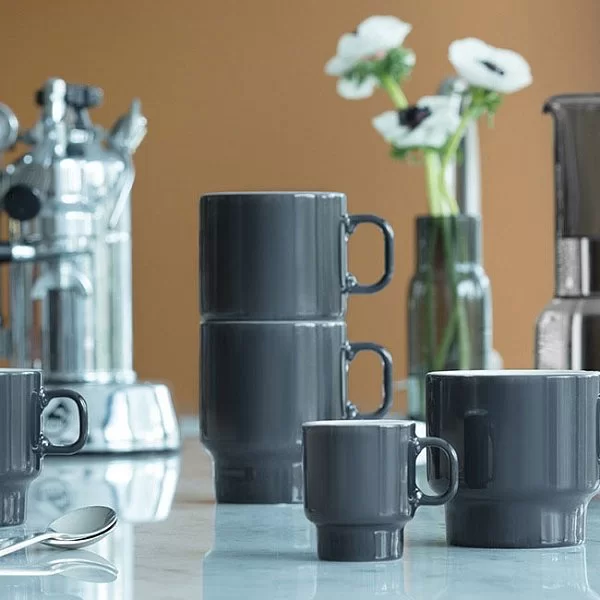 Набор из 2-х чашек для кофе Utility объем 280 мл, выдувное стекло, цвет черный, LSA International, Великобритания, P276-10-523 - изобр. 10