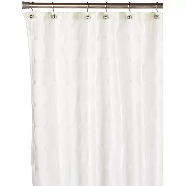 Шторка для ванной Jacquard Ivory Circle 178x183 см, цвет кремовый, материал полиэстер, Carnation Home Fashions, США, FSCJAC/08 - изобр. 7