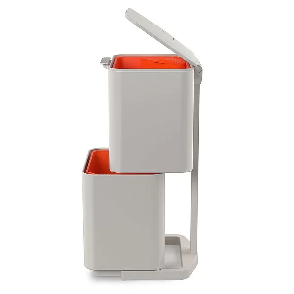 Контейнер для мусора с двумя баками Totem Max 60 л, 36,5х81х39,5 см, низкоуглеродистая сталь, цвет белый, Joseph Joseph, Великобритания, 30061 - изобр. 9