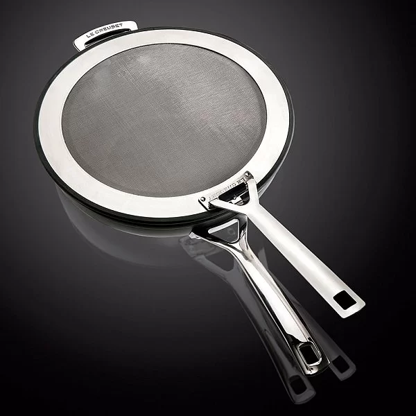 Экран от брызг для сковородок с ручкой, материал нержавеющая сталь, Le Creuset, Франция, 98401200000000 - изобр. 8