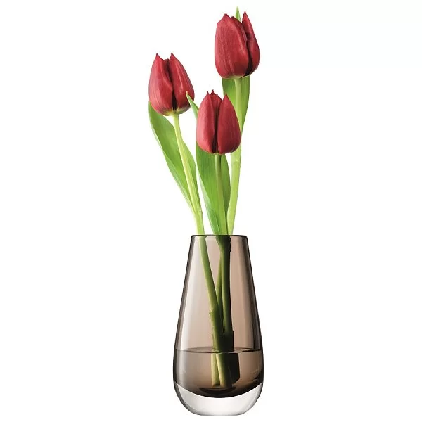 Ваза в форме бутона Flower Colour 13,8 см, цвет мокко, выдувное стекло, LSA International, Великобритания, G732-14-552 - изобр. 9