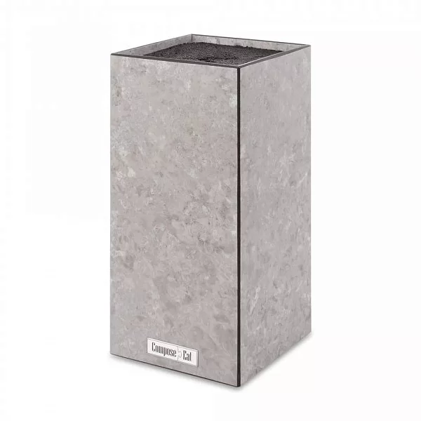 Подставка для кухонных ножей 11х11х24 см, композитный материал, цвет белый камень, ComposeEat, PDN114057OA4 - изобр. 7