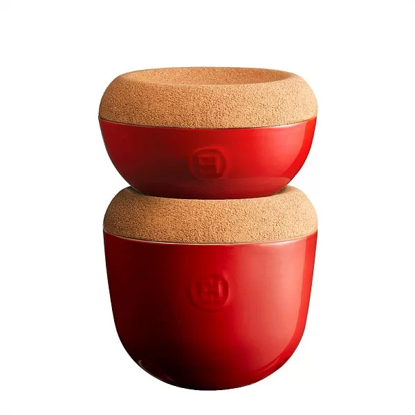 Емкость для хранения чеснока объем 0,94 л, 14,5x13,5 см, материал керамика, цвет гранат, Emile Henry, Франция, 348763 - изобр. 11