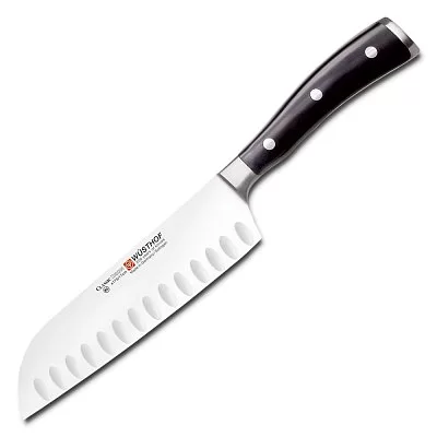 Нож кухонный поварской Wide Santoku длина лезвия 19,1 см, сталь VG-MAX в обкладках из дамаска, Kai, Япония, DM-0717 - изобр. 53