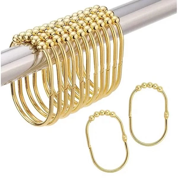 Набор из 12 крючков для шторки Ellipse Brass 4,5х7 см, металл, Carnation Home Fashions, SLM-LPS/64 - изобр. 7