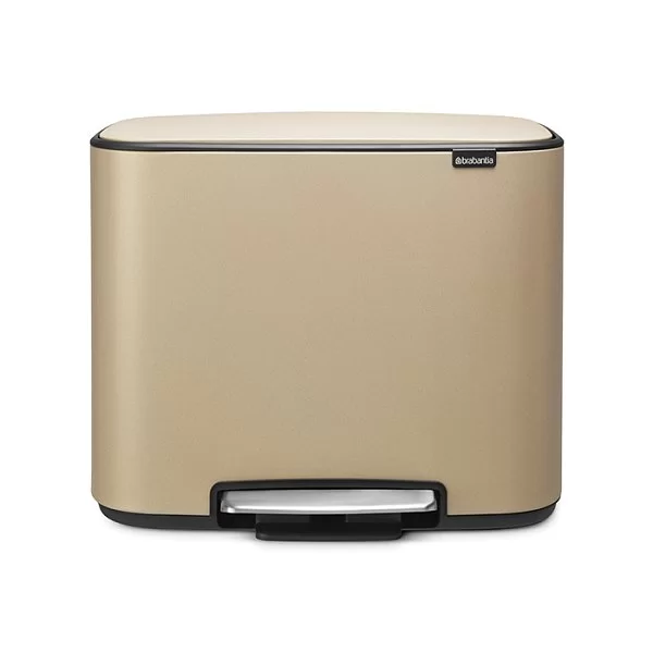 Мусорный бак 2 секции Pedal Bin Bo, цвет минерально-золотой, 11+23л, Brabantia, 121548 - изобр. 7