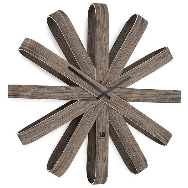 Часы настенные Ribbonwood большие материал дерево, цвет состаренный орех, Umbra, Канада, 118071-746 - изобр. 7