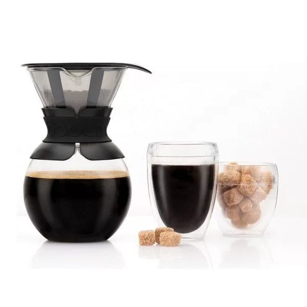 Кофейник с фильтром Pour Over 1 л, цвет черный, материал стекло, Bodum, Швейцария, 11571-01S - изобр. 9