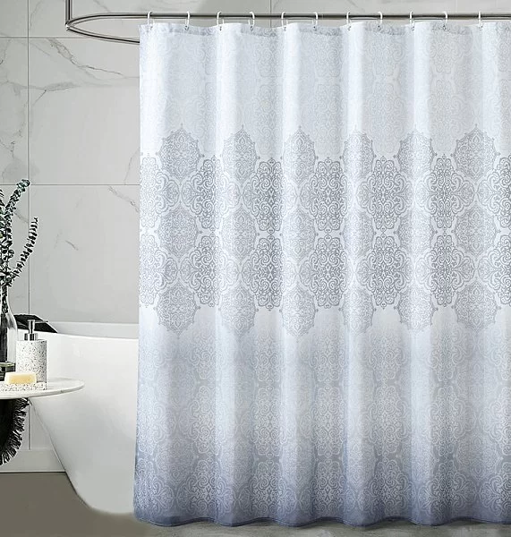 Шторка для ванной комнаты Gradient Silver, 180х200 см, цвет серый, полиэстер, Carnation Home Fashions, GRN180SLV - изобр. 8
